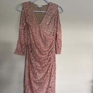 Venus Elegant Dusty Pink Lace Dress Size S Small